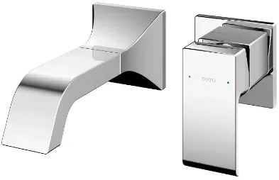 TOTO "GC" Wall Mount Single Lever Lavatory Faucet ( Short )w/out Popup (TLG08307B) TLG08307BA