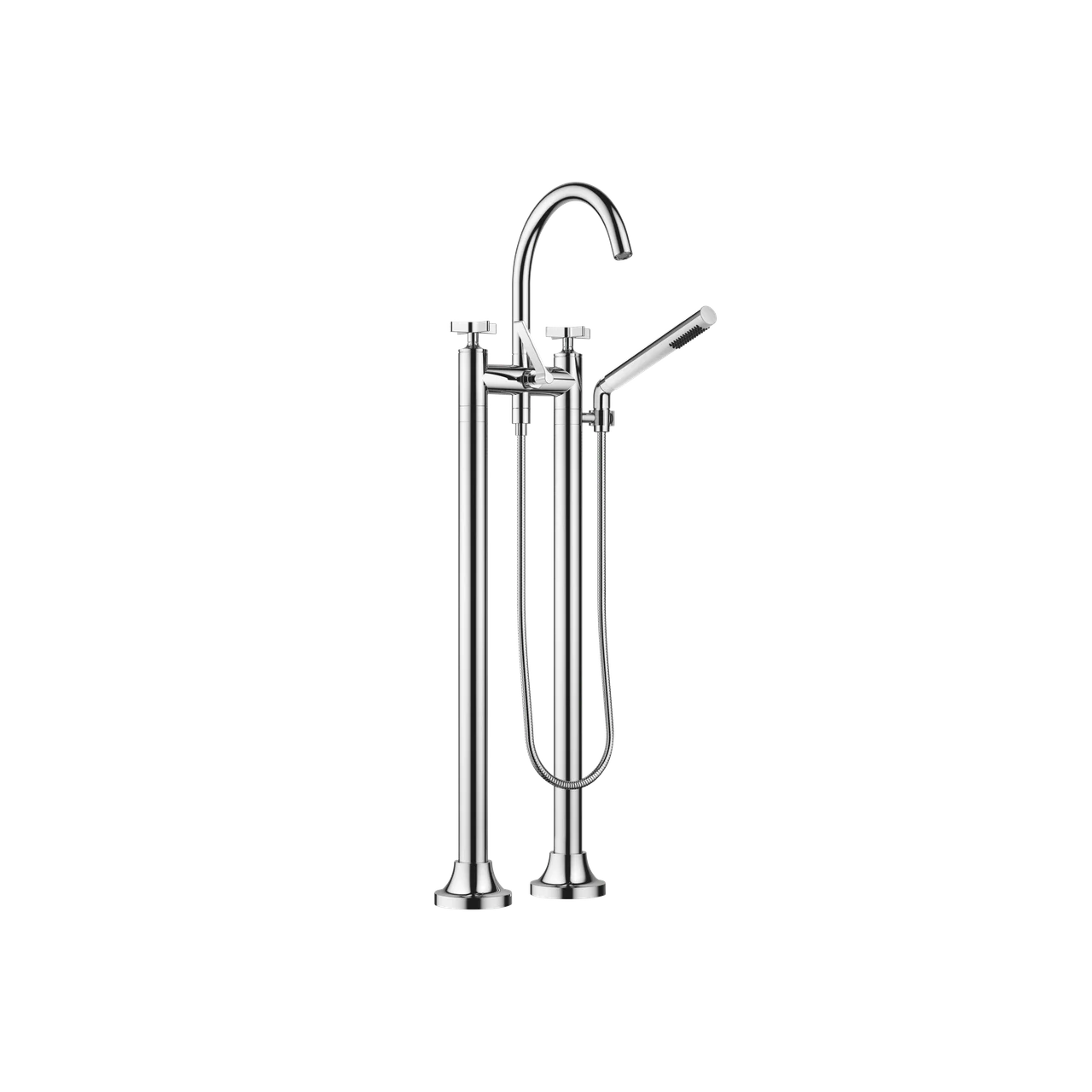 Dornbracht VAIA Two-hole bath mixer for free-standing assembly with hand shower set 25943809