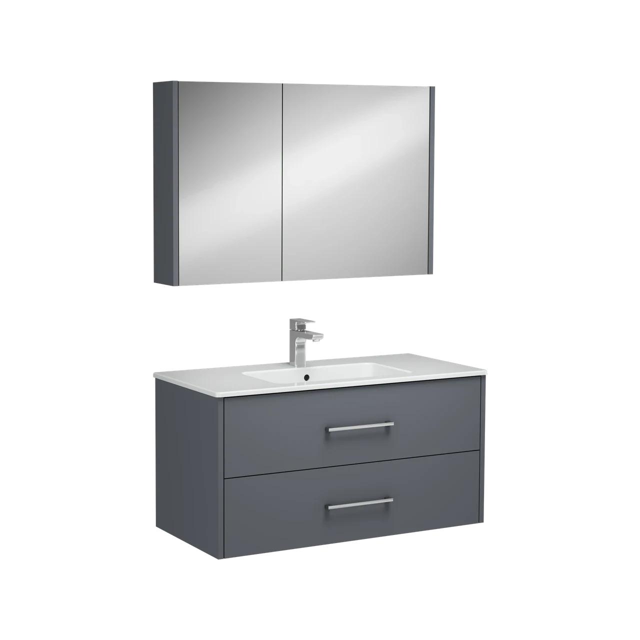 Isvea Combinato Washbasin Cabinet Double Drawer 100 cm 22CMS710100I