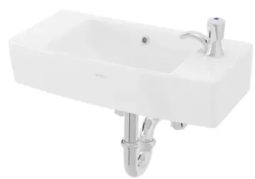 TOTO Wall Hung Lavatory 1 Tap Hole (Left) w/brackets (790 x 410 mm)