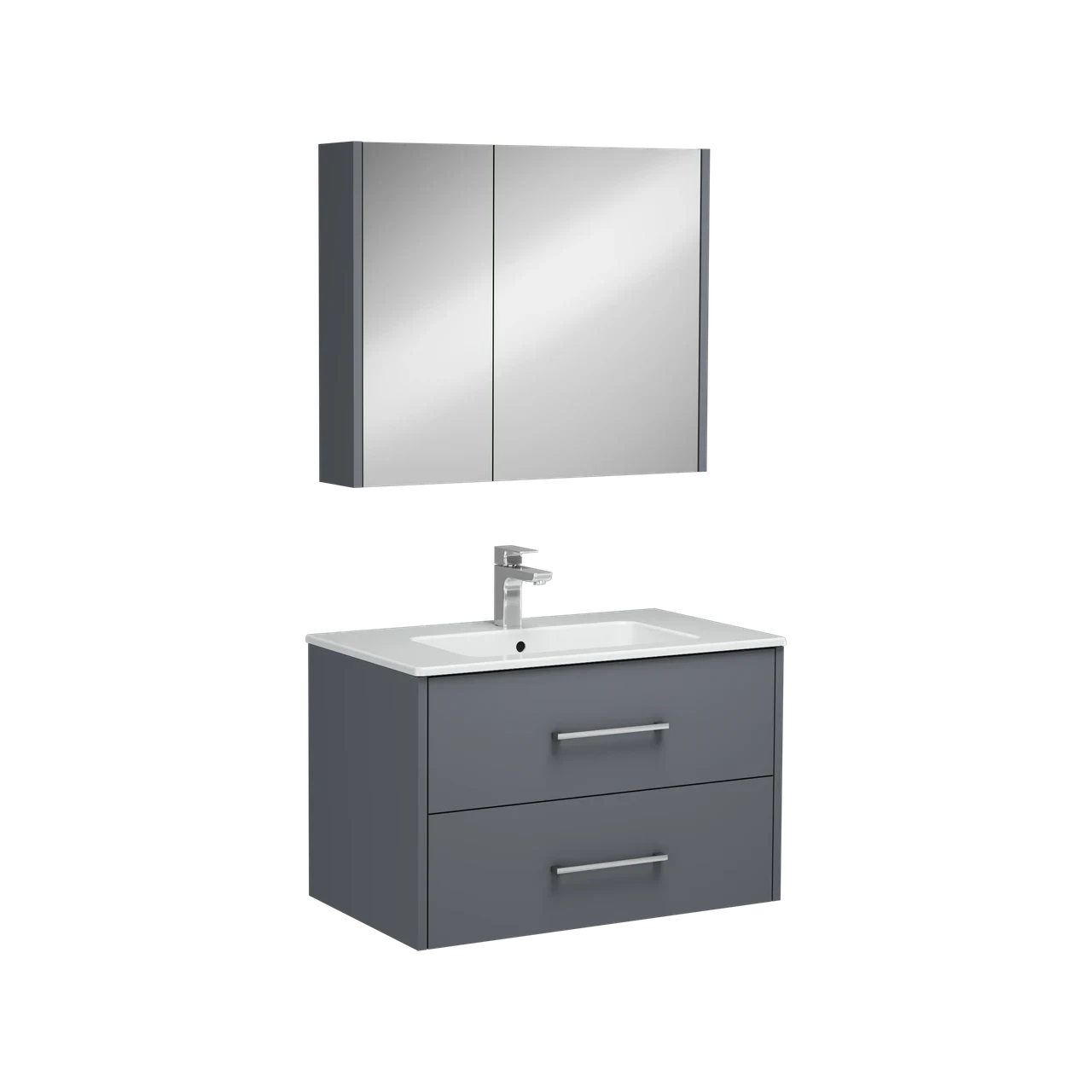 Isvea Combinato Washbasin Cabinet Double Drawer 80 cm 22CMS710080I