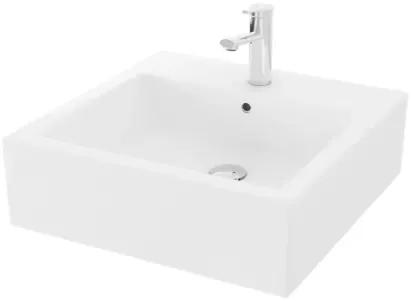 TOTO Console Lavatory 1 Tap Hole (505 x 505 x 155 mm) without overflow RING w/ brackets LW640NCJW/F#W