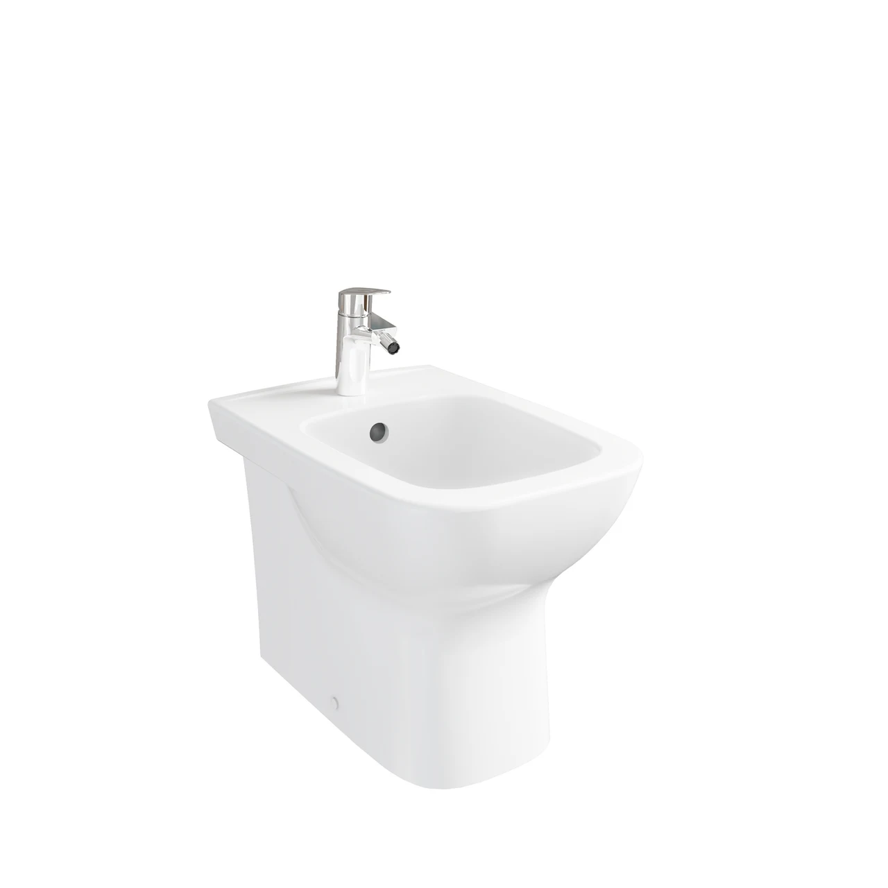 VitrA S20 Square Floor-Standing Bidet, 52cm 7699L003-0288
