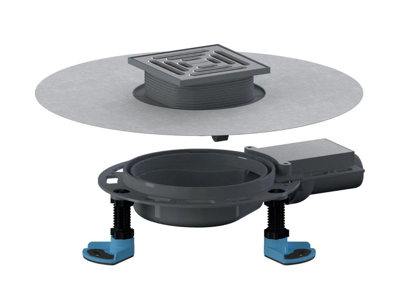 Dallmer Floor drain DallDrain Pure Plan, DN 40, 120 x 120 mm 517098