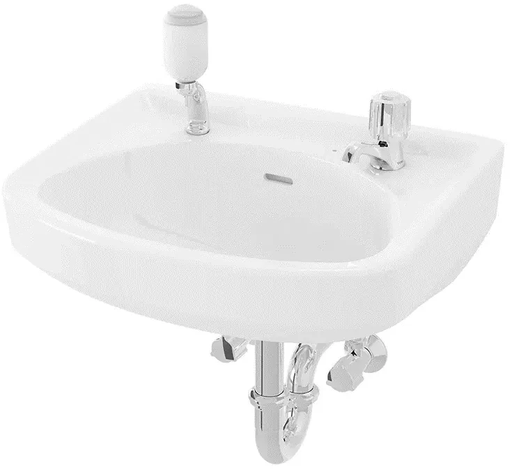 TOTO Wall Hung Lavatory 2 Tap Holes (500 x 400 mm) LW230J#W