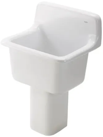 TOTO Service sink w/back hanger + Pedestal ( SKW322FB included TKP03 waste drain )
