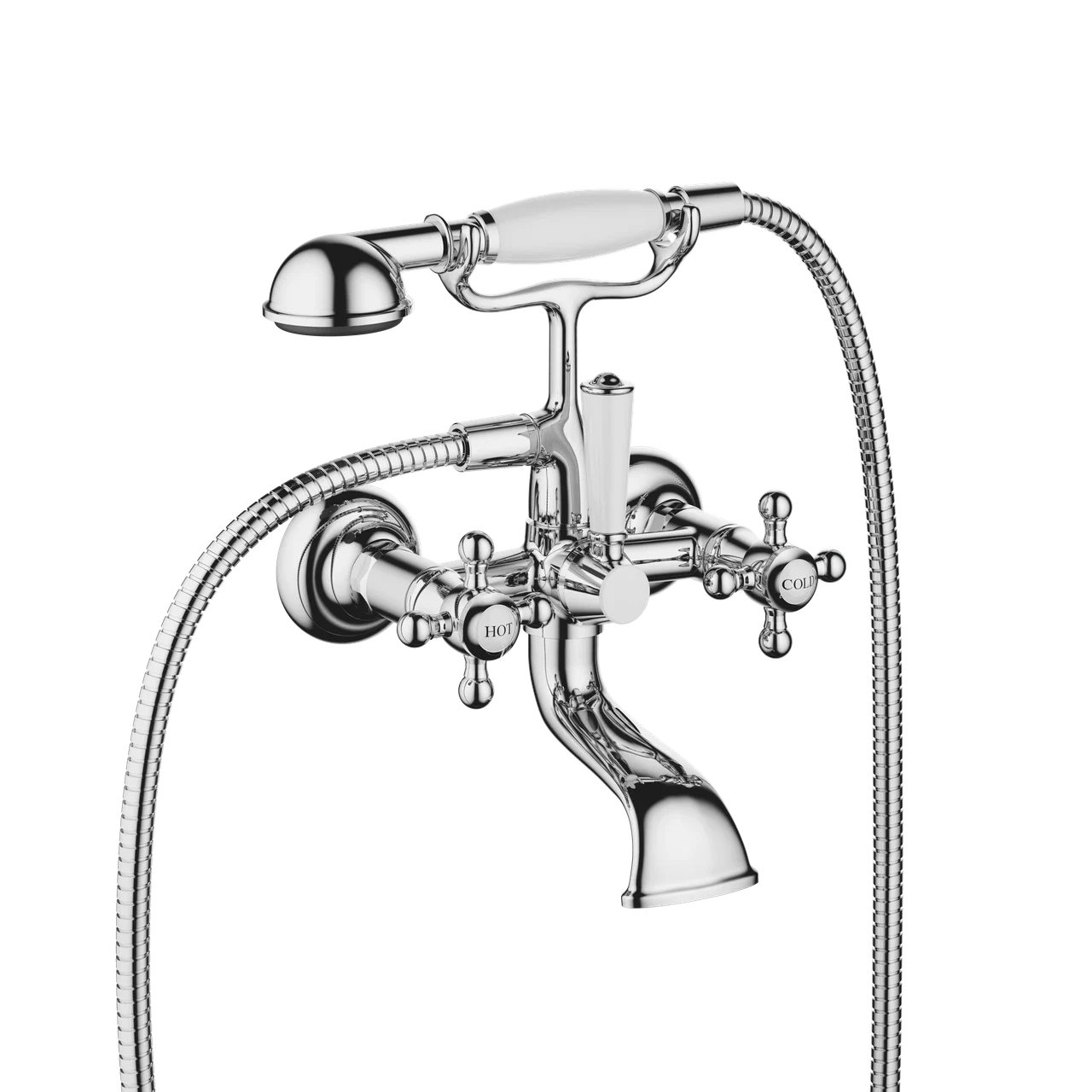 Dornbracht MADISON Bath mixer for wall mounting with hand shower set 25023360