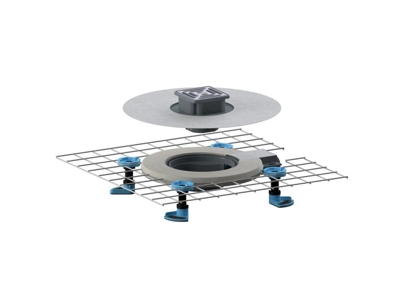 Dallmer Floor drain DallDrain Select Plan, DN 40, 100 x 100 mm