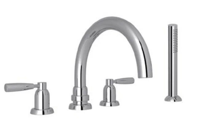 Perrin & Rowe Four hole deck mounted bath set 3975