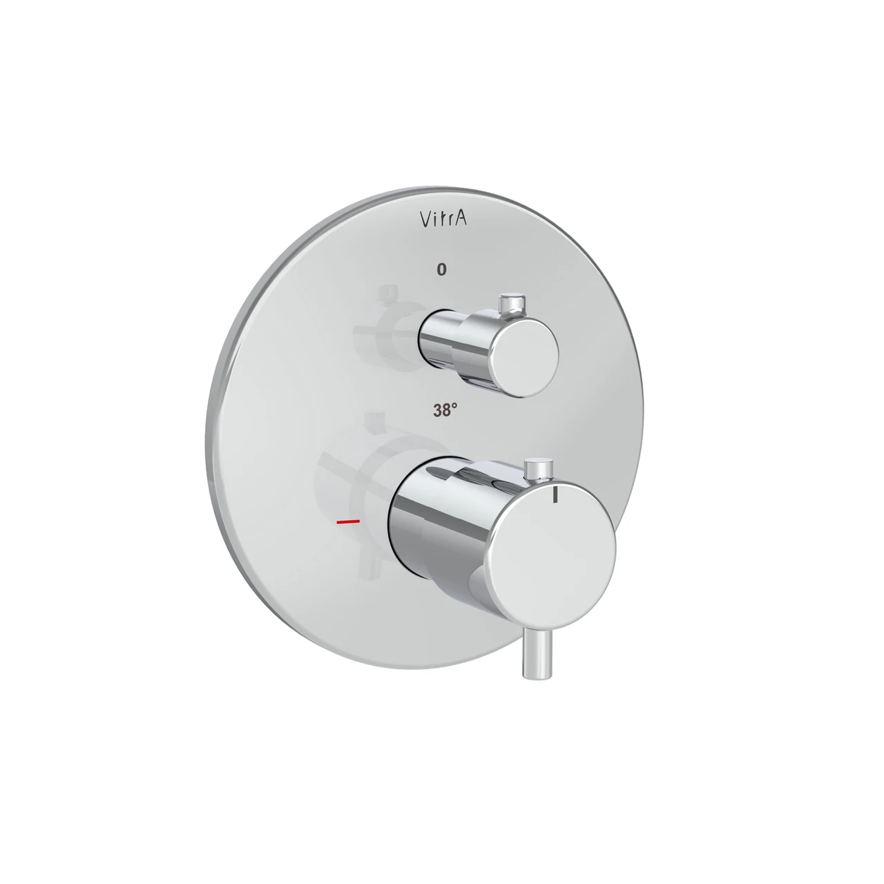 VitrA Aquaheat Thermostatic Built-in Shower Mixer - Round A43348EXP