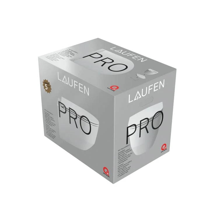 LAUFEN (set of wallhung WC, slow-closing seat & cover and fixation material) H866955