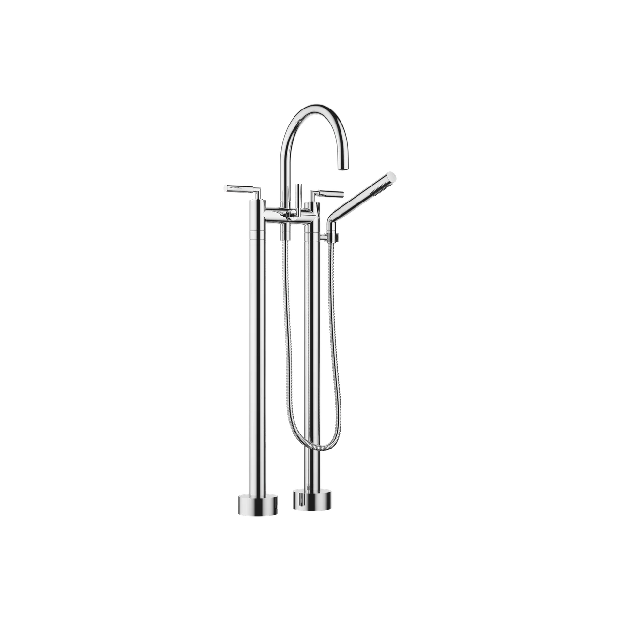 Dornbracht TARA Two-hole bath mixer for free-standing assembly with hand shower set 25943882