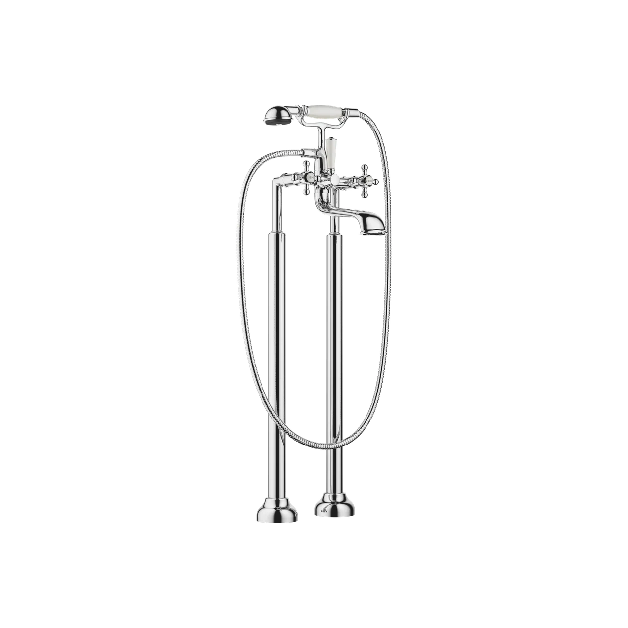 Dornbracht MADISON Two-hole bath mixer for free-standing assembly with hand shower set 25943360