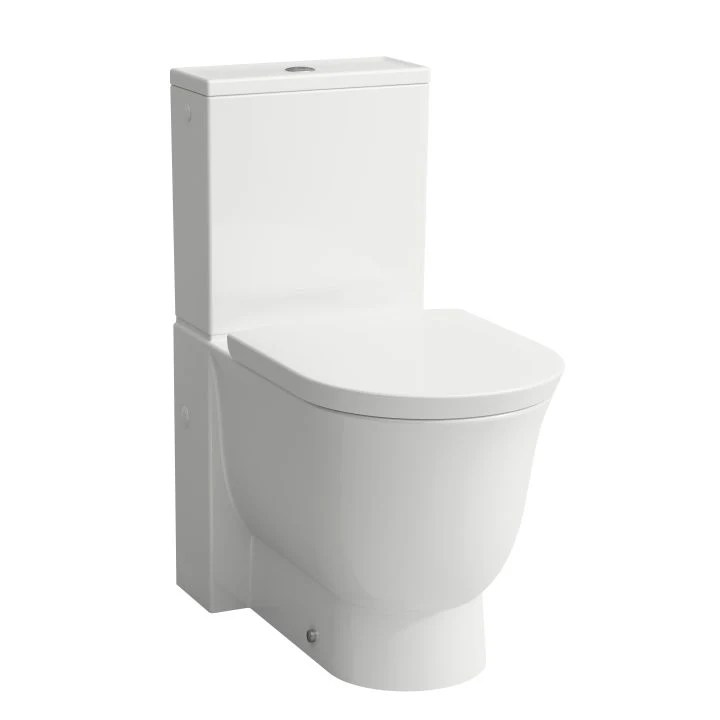 LAUFEN Floorstanding WC, close-coupled, 70 × 37 × 43 cm, rimless