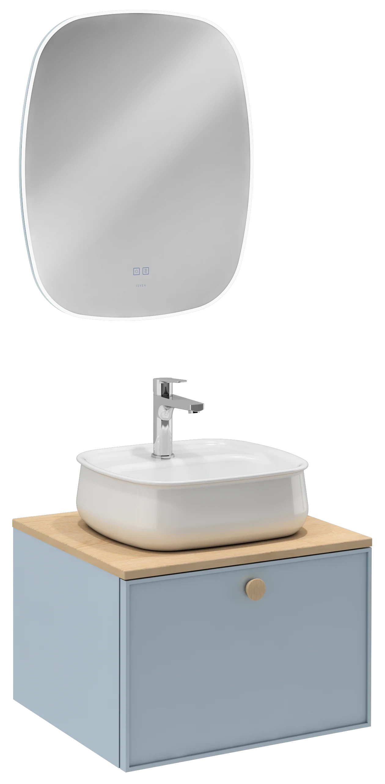 Isvea Mondo Single Drawer Washbasin Unit 60 cm 21MDS813061I