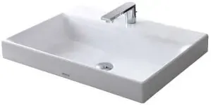 TOTO One tap hole Console Lavatory with Cefiontect (600 x 460 x 70mm) (fit for CI series Faucet) L1616C#W