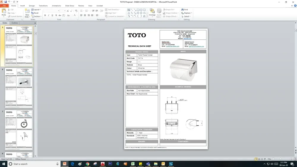 TOTO Toilet Paper Holder YH116