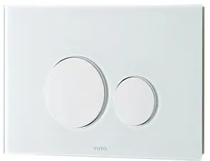 TOTO Dual Flush Panel ( Round Button ) ( Glass Type ) White ( Matched with WH171A & WH172A ) MB176G#WH