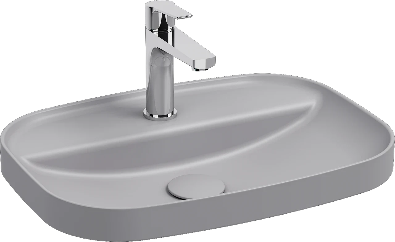 Isvea Infinity Inset Washbasin 55 cm Stone Gray 10NFS50V55I