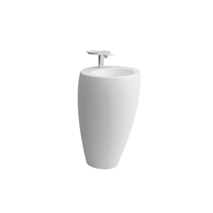 LAUFEN Washbasin 52 × 53 cm, with integrated pedestal H811971