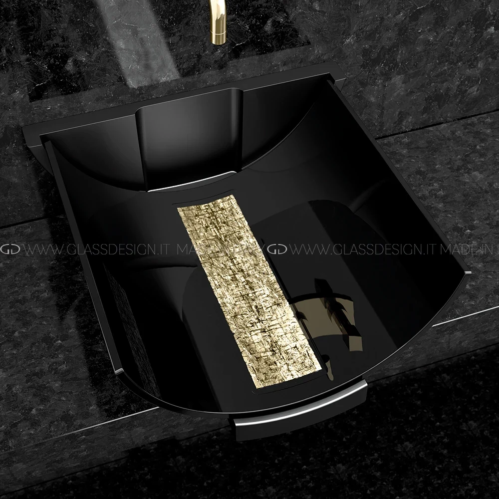 Glass Design Calla Murano Black CALLABG