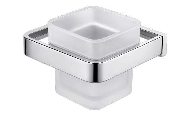 Oceandell Wall-mounted Square Glass Tumbler with Holder ALW-0003
