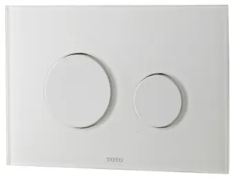TOTO Glass White Flush Panel Dual Button for WH036D W/Neorest LOGO MB005DGN