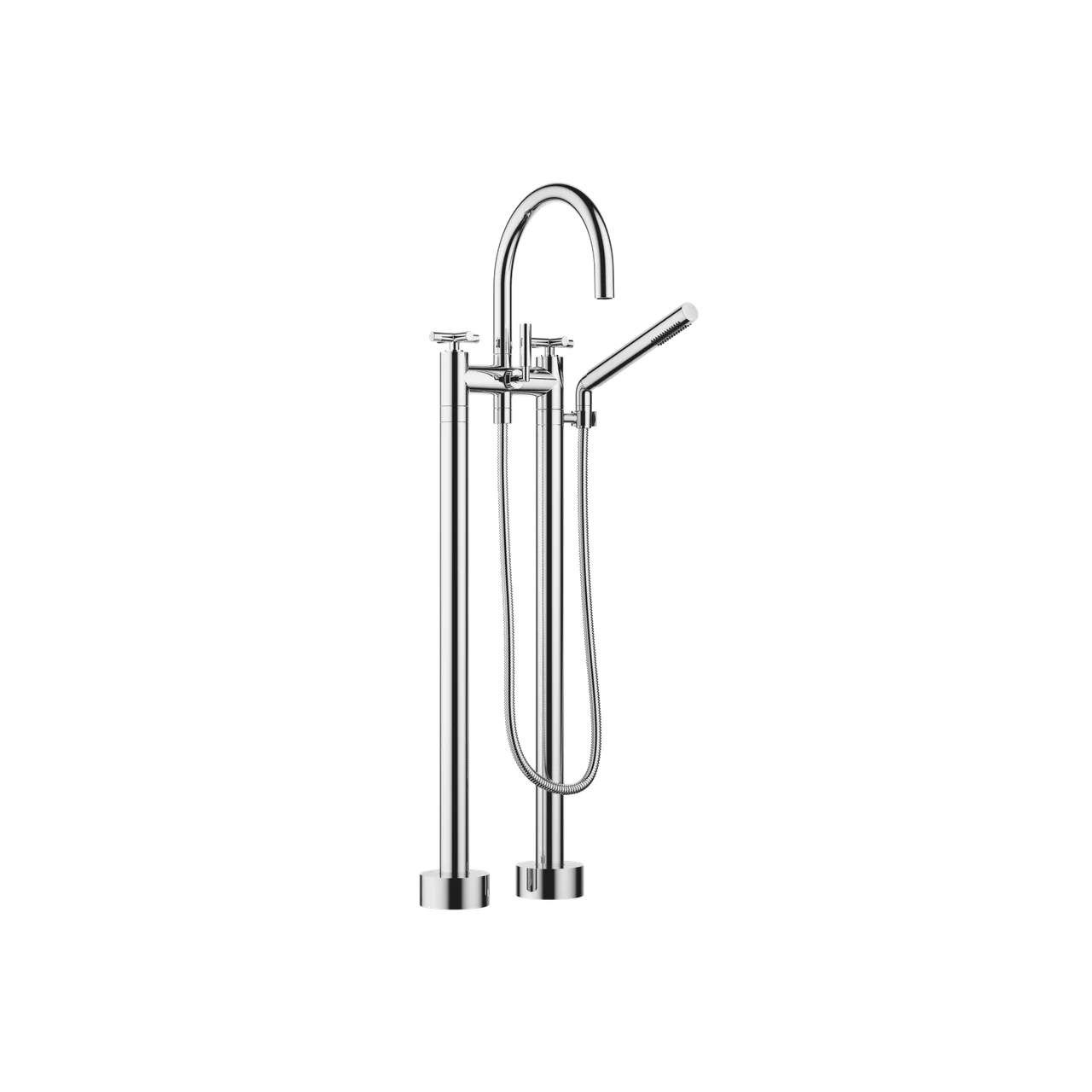 Dornbracht TARA Two-hole bath mixer for free-standing assembly with hand shower set 25943892