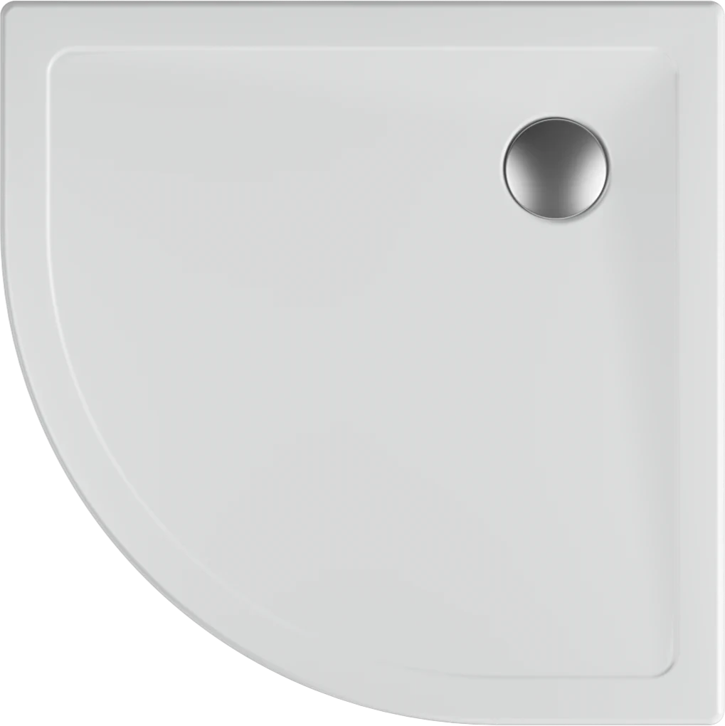Isvea Flat Fireclay Ceramic Shower Tray 80x80 cm Oval 10DT97493