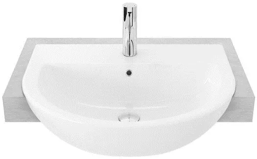 TOTO "Vision" Semi Recessed Lavatory 1 Tap Hole (580 x 480 x198mm) LW829CJ#W