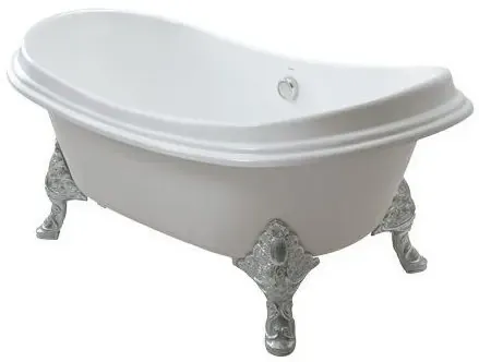 TOTO Enameled Cast Iron Bathtub w/ Silver stand, 237L ( 1750W x 850D x 735H mm ) FBY1756PTNE#W