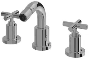 TOTO "Ego II" Cross Handle 3 Holes Bidet Faucet W/ 1 1/4" Pop-Up Waste