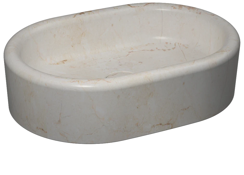 Isvea Curvo Washbasin 60 cm Travertine 10CR66060-TRV