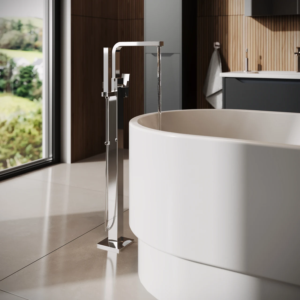 VitrA Minimax Square Floor-Standing Bath Mixer A43591