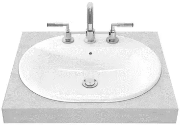 TOTO "Omni+" Self Rimming Lavatory 3 Tap Holes (595 x 485 x 170mm)