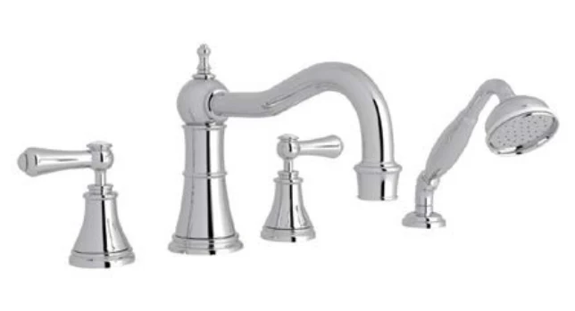Perrin & Rowe Three hole wall mounted basin mixer 3793
