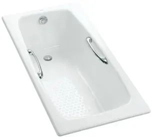 TOTO Enameled Cast Iron Bathtub w/out hand grip, 195L, ( 1520W x 750D x 465H mm ) FBY1520PE#W