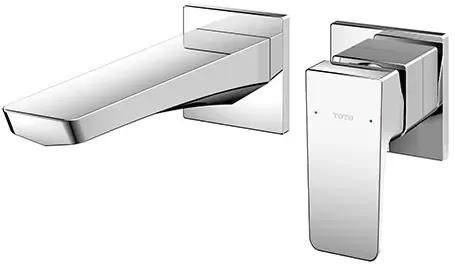 TOTO "GE" Wall Mount Single Lever Lavatory Faucet ( Short ) w/out Popup (TLG07307BA) TLG07307BB