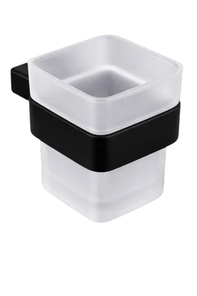 Oceandell Wall-mounted Square Glass Tumbler with Holder ALW-0002