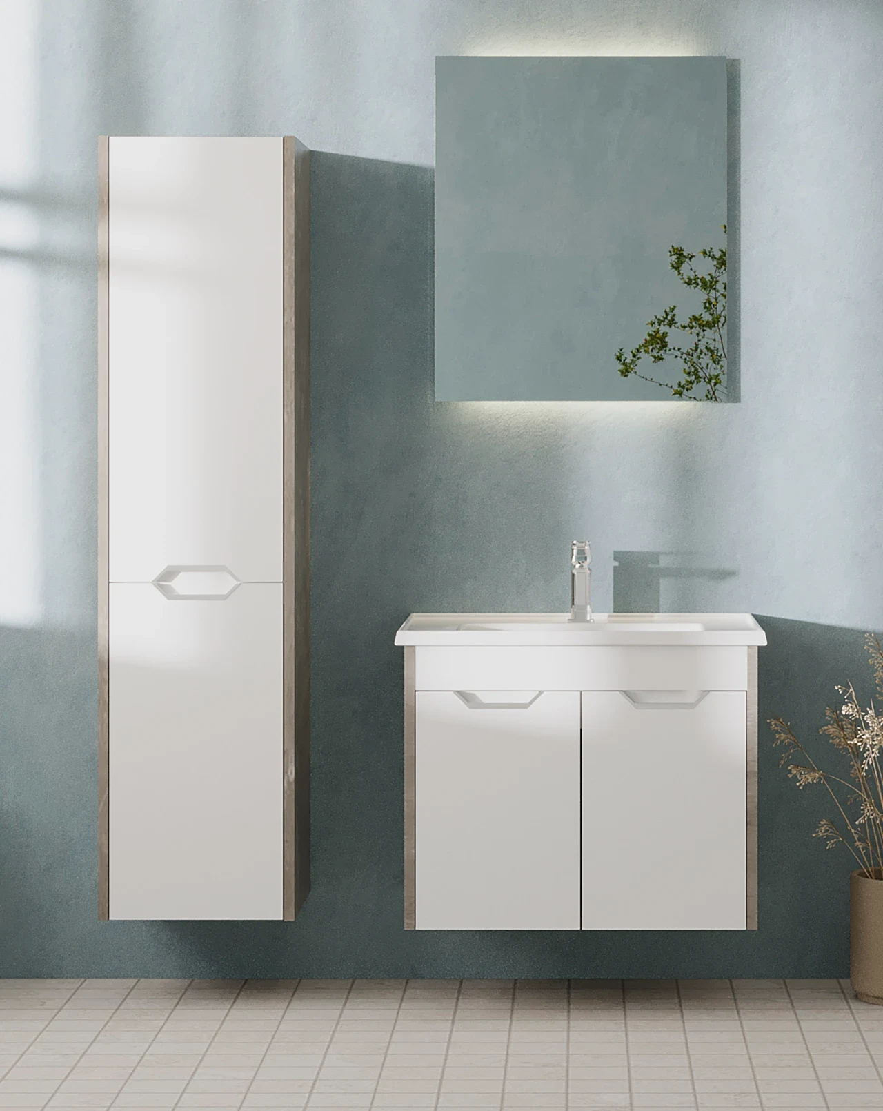 Isvea Pavia Washbasin Unit with Cover 80 cm 24PNS441080I
