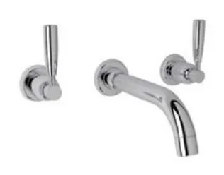 Perrin & Rowe Three hole wall mounted basin mixer 3321