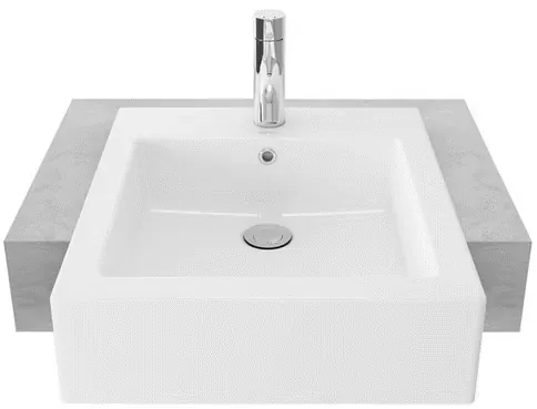 TOTO Semi Recessed Counter Lavatory 1 Tap Hole (505 x 505 mm) LW641NCJ#W