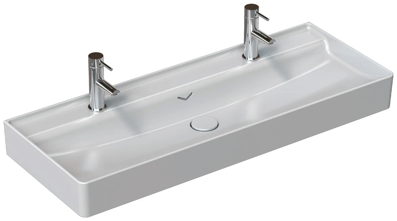 Isvea Vea Counter-Top Washbasin 121 cm Double-Tap 10VAS5121I