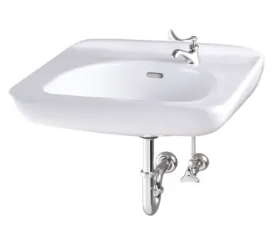 TOTO Wall Hung Lavatory 1 Tap Hole (for The Disabled) (580 x 550 mm) LW103JT1#W