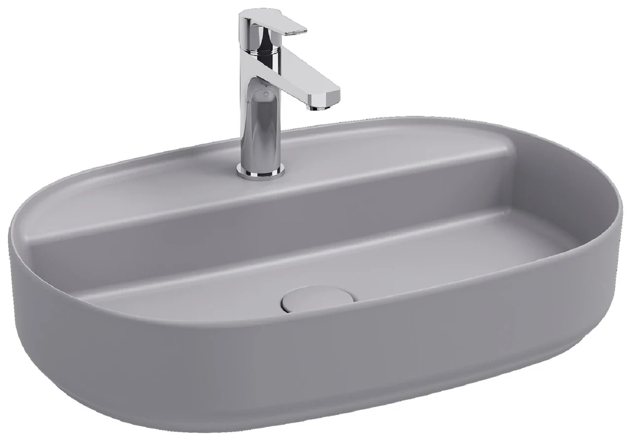 Isvea Infinity Counter-Top Washbasin 60 cm Stone Gray 10NFS65V60I